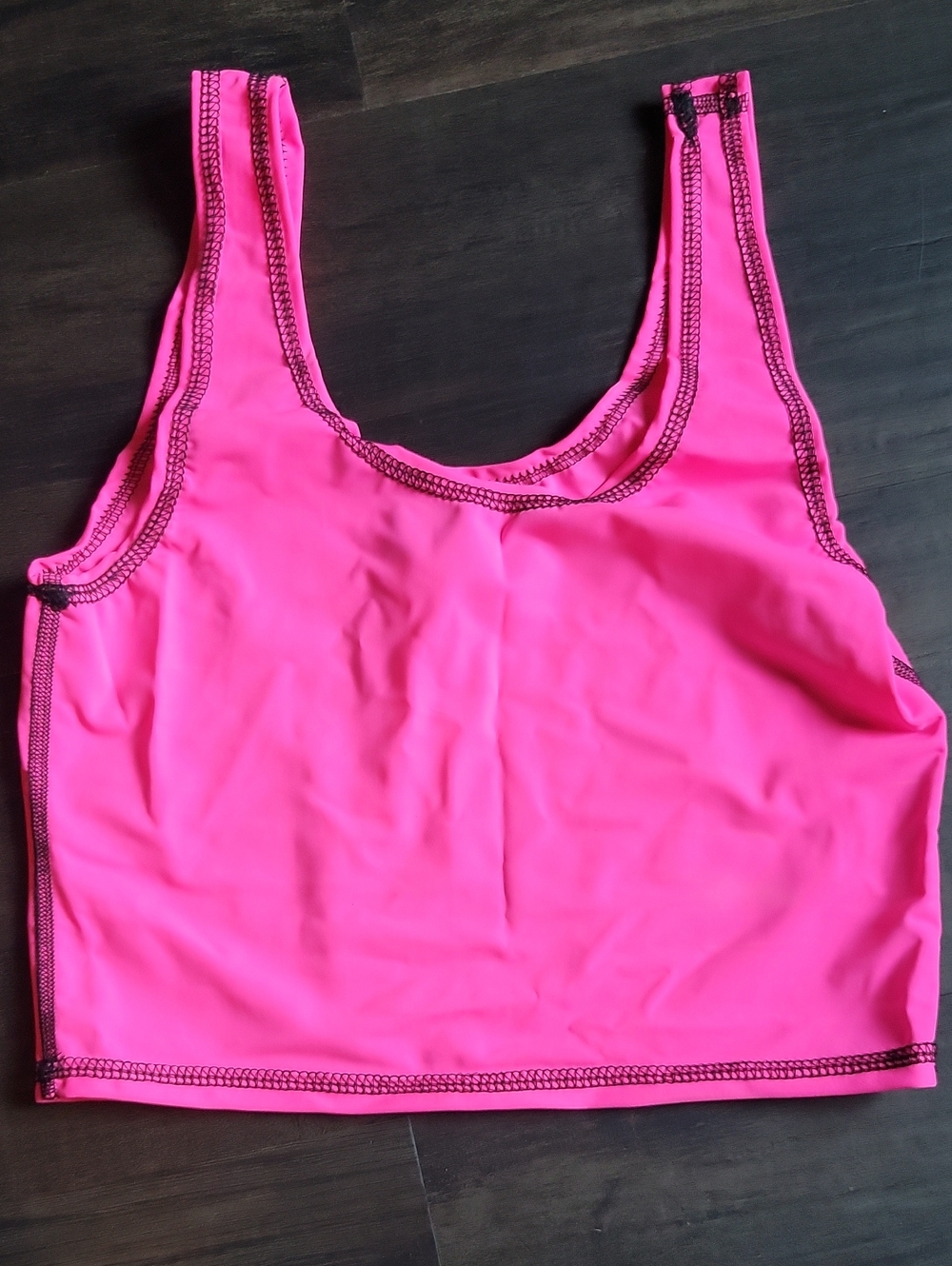 Savage Swim Hot Pink Sports Crop Tank